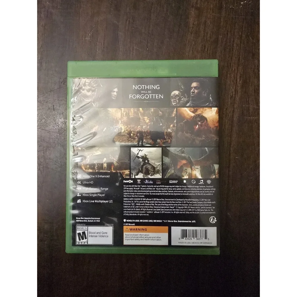 XBOX ONE Middle-Earth Shadow of War